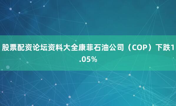 股票配资论坛资料大全康菲石油公司（COP）下跌1.05%